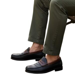 Allen Edmonds Holton Two Tone Leather Penny Loafers Men’s 8.5 D USA Poetcore